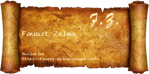 Fauszt Zelma névjegykártya
